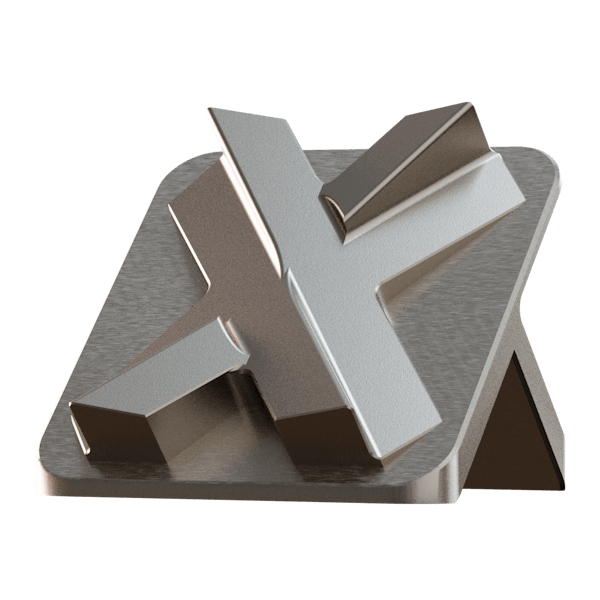 Image of an aluminum stand with a type III clear hardcoat PTFE impregnated anodized finish.